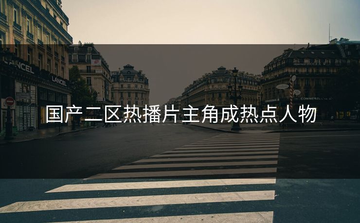 国产二区热播片主角成热点人物