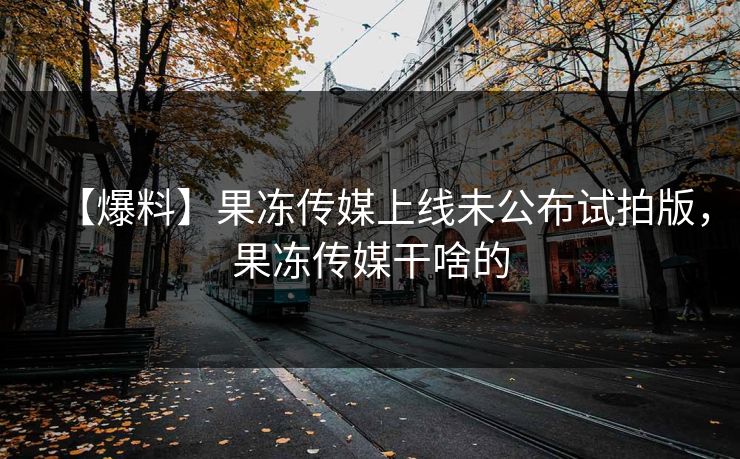 【爆料】果冻传媒上线未公布试拍版，果冻传媒干啥的