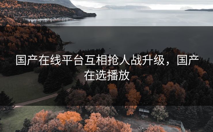 国产在线平台互相抢人战升级，国产在选播放